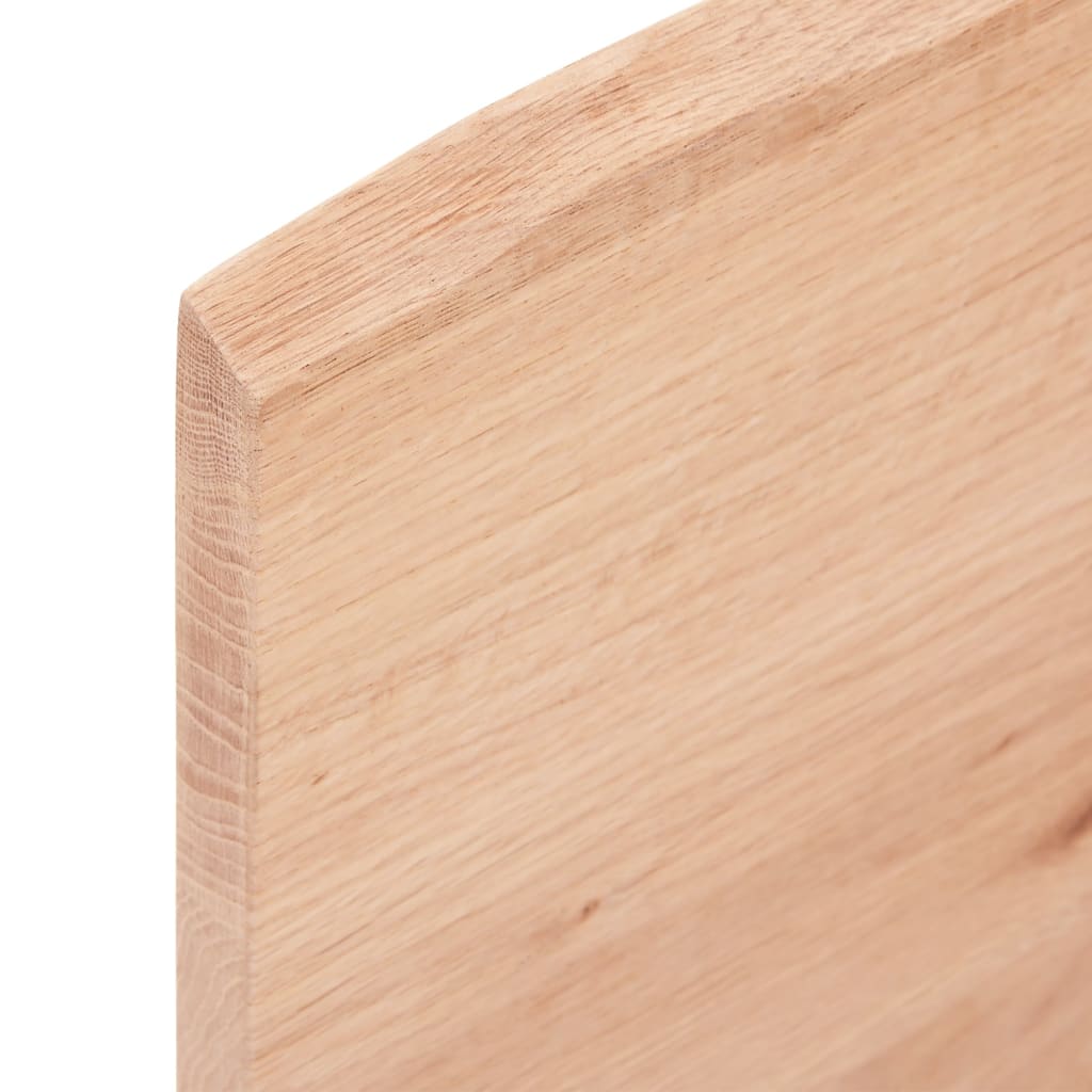 Étagère murale marron clair 100x60x2cm bois chêne massif traité - XIOS