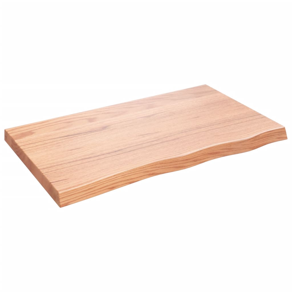 Étagère murale marron clair bois chêne massif traité - XIOS
