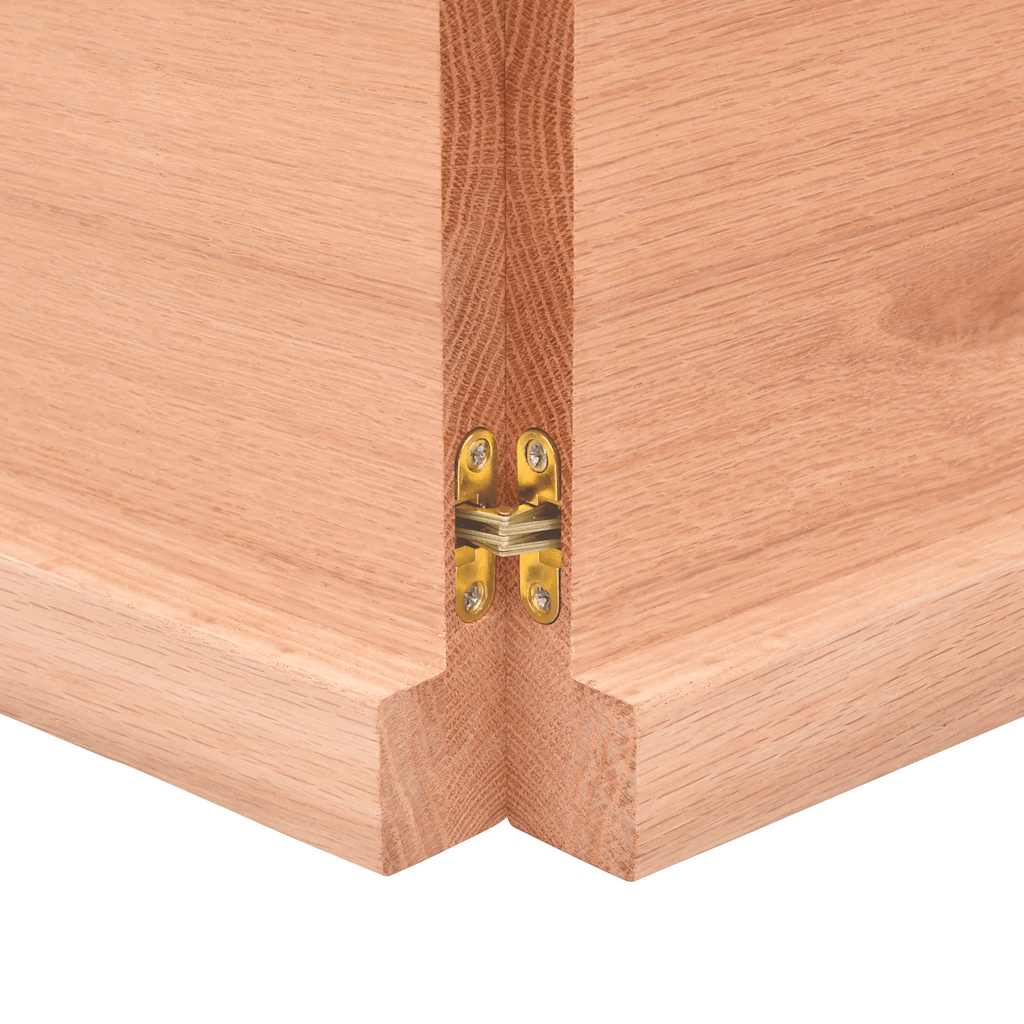 Étagère murale marron clair bois chêne massif traité - XIOS