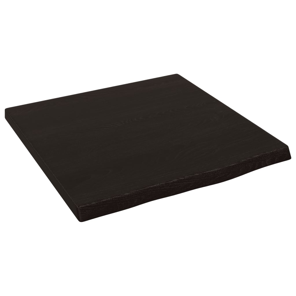Étagère murale marron foncé 40x40x2 cm bois chêne massif traité - XIOS
