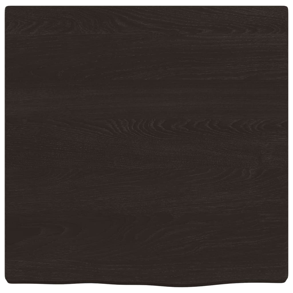 Étagère murale marron foncé 40x40x2 cm bois chêne massif traité - XIOS