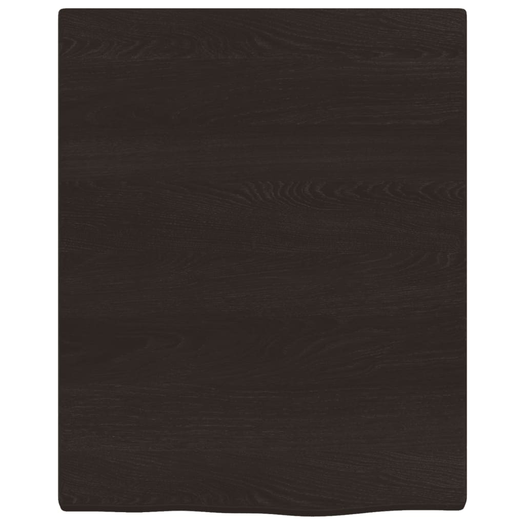 Étagère murale marron foncé 40x50x2 cm bois chêne massif traité - XIOS