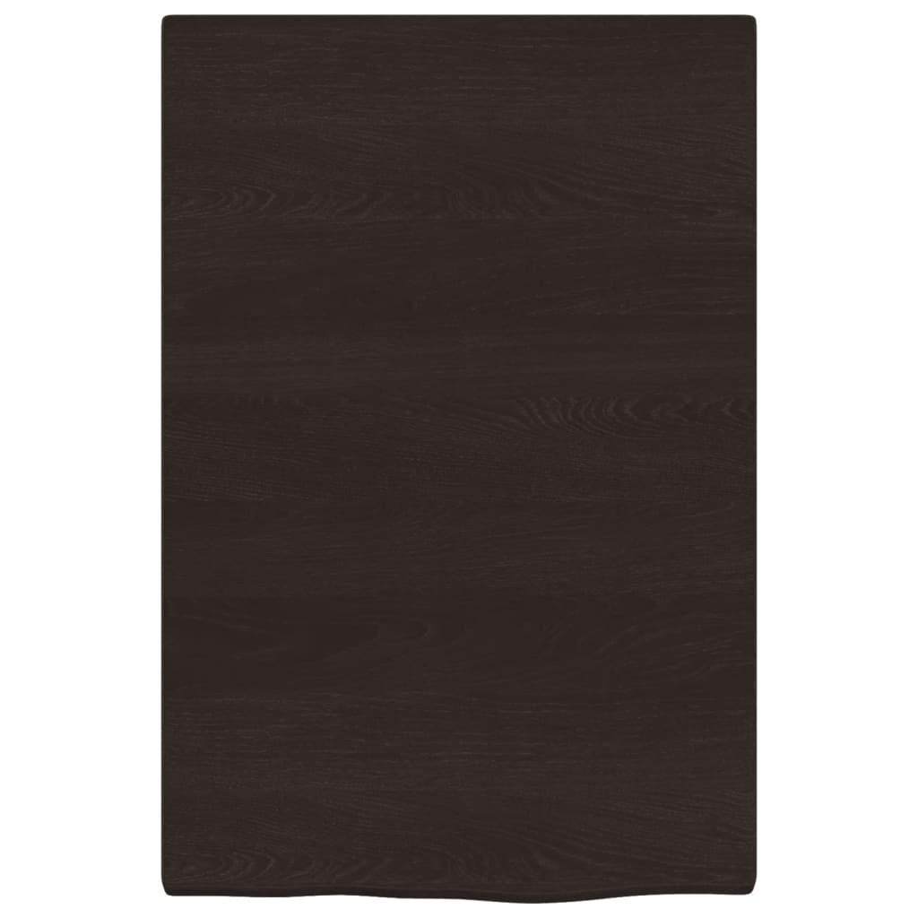 Étagère murale marron foncé 40x60x2 cm bois chêne massif traité - XIOS