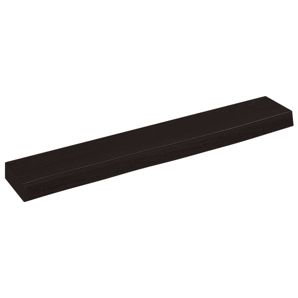 Étagère murale marron foncé 60x10x4 cm bois chêne massif traité - XIOS