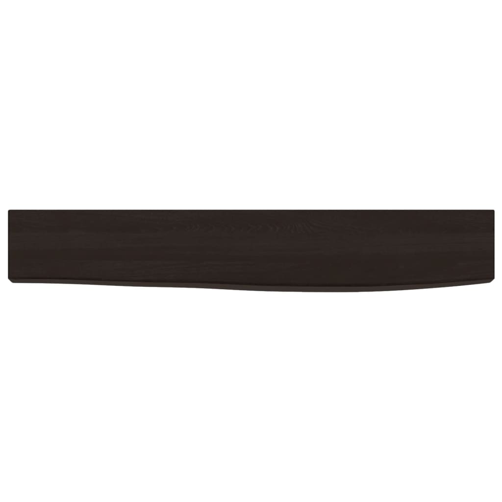 Étagère murale marron foncé 60x10x4 cm bois chêne massif traité - XIOS