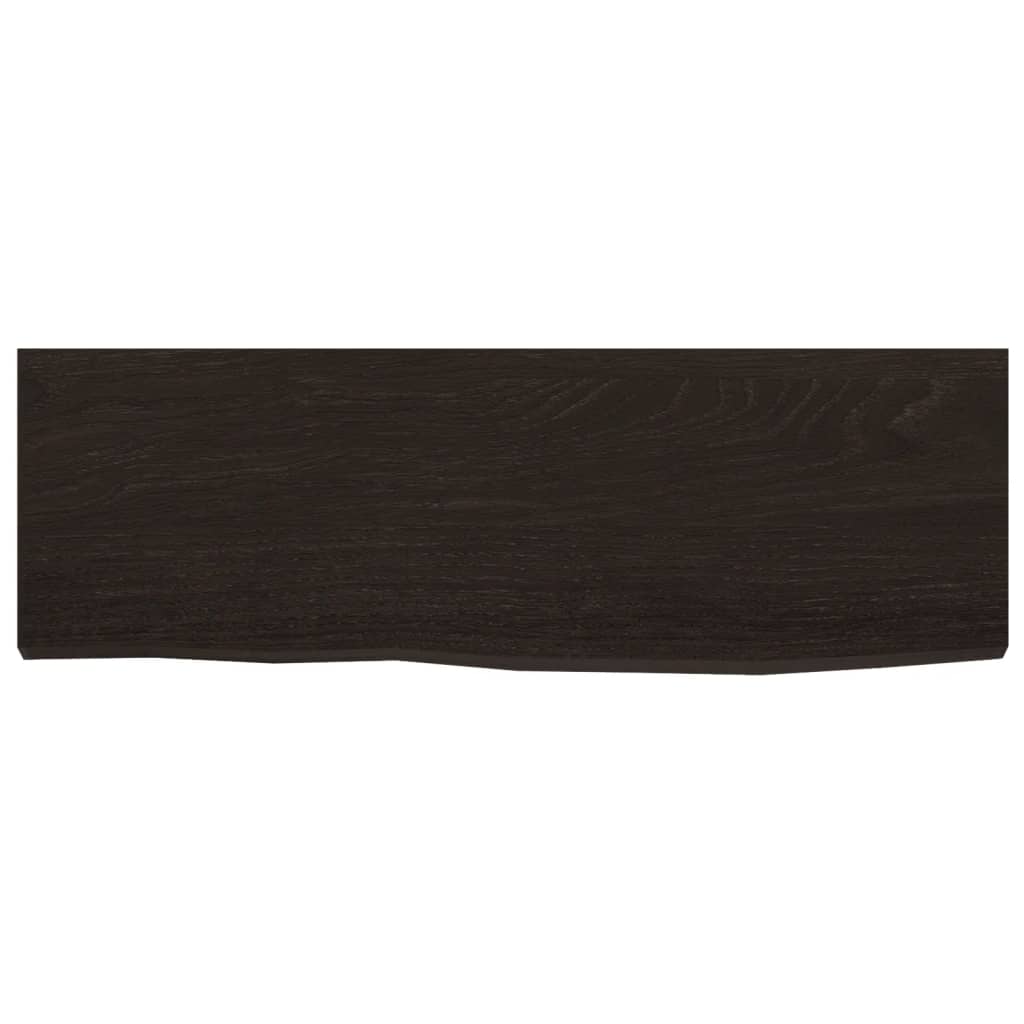 Étagère murale marron foncé 60x20x2 cm bois chêne massif traité - XIOS