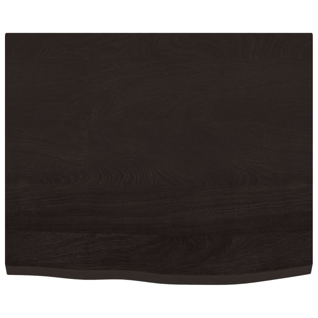Étagère murale marron foncé 60x50x2 cm bois chêne massif traité - XIOS
