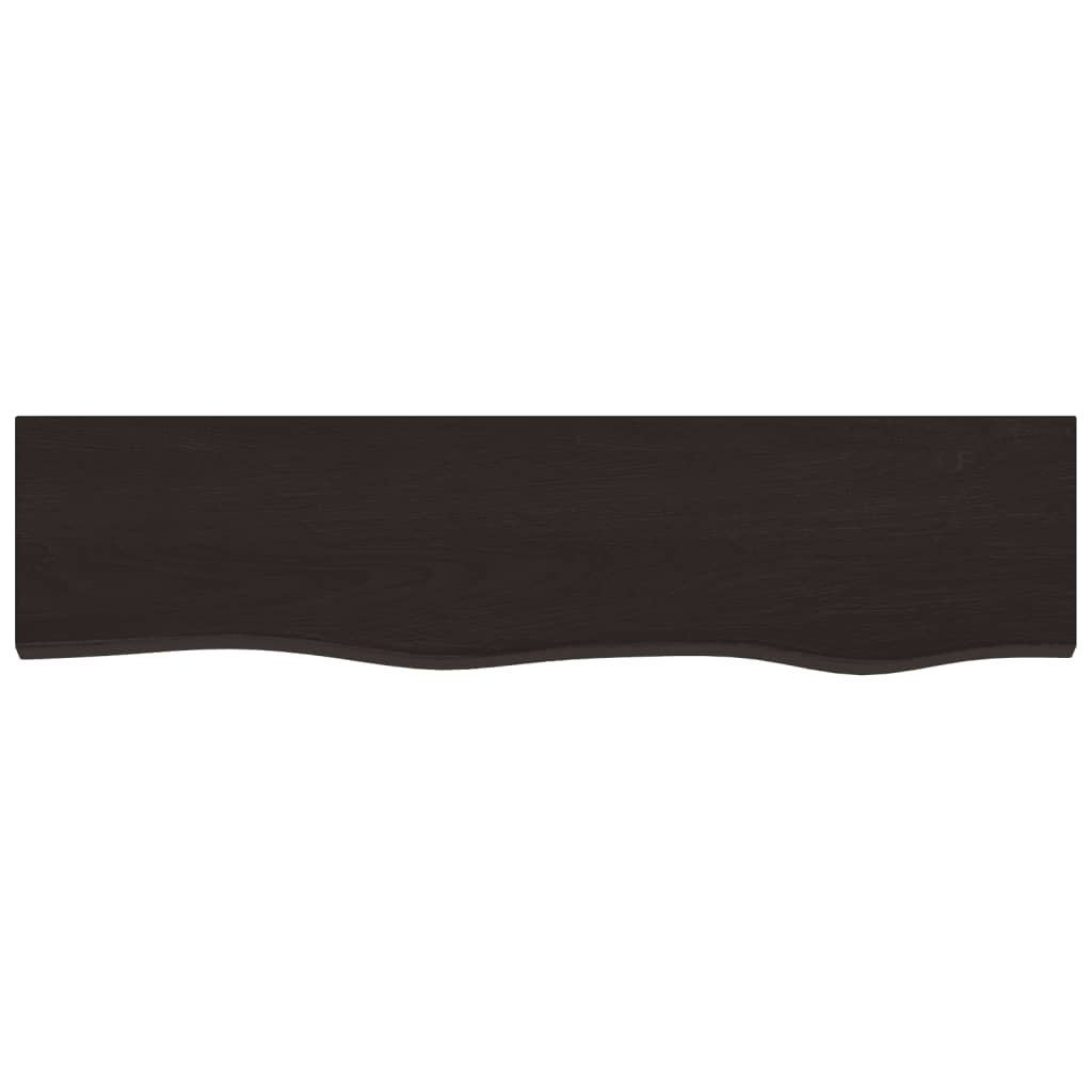 Étagère murale marron foncé 80x20x2 cm bois chêne massif traité - XIOS