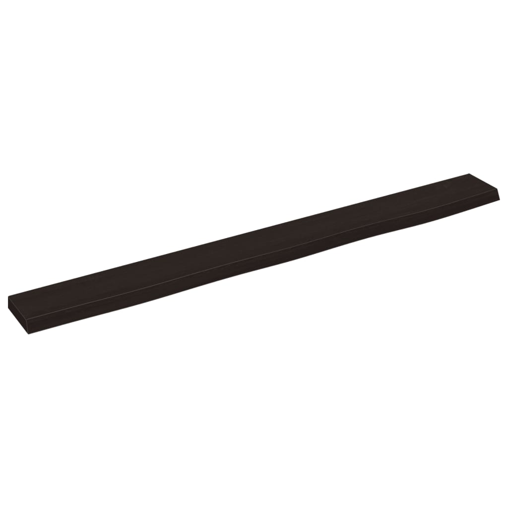 Étagère murale marron foncé 100x10x2cm bois chêne massif traité - XIOS