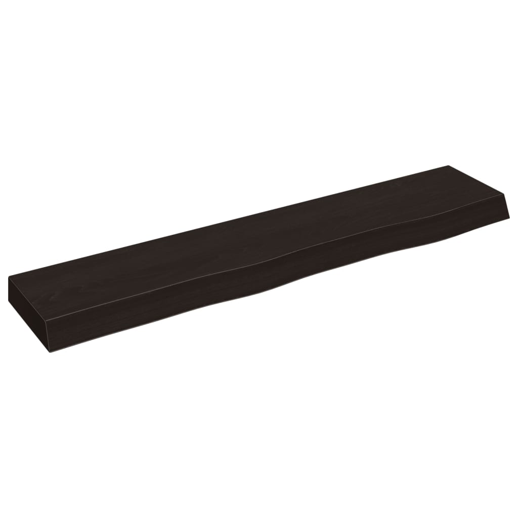 Étagère murale marron foncé 100x20x6cm bois chêne massif traité - XIOS