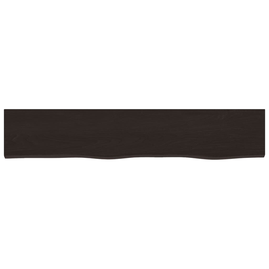 Étagère murale marron foncé 100x20x6cm bois chêne massif traité - XIOS