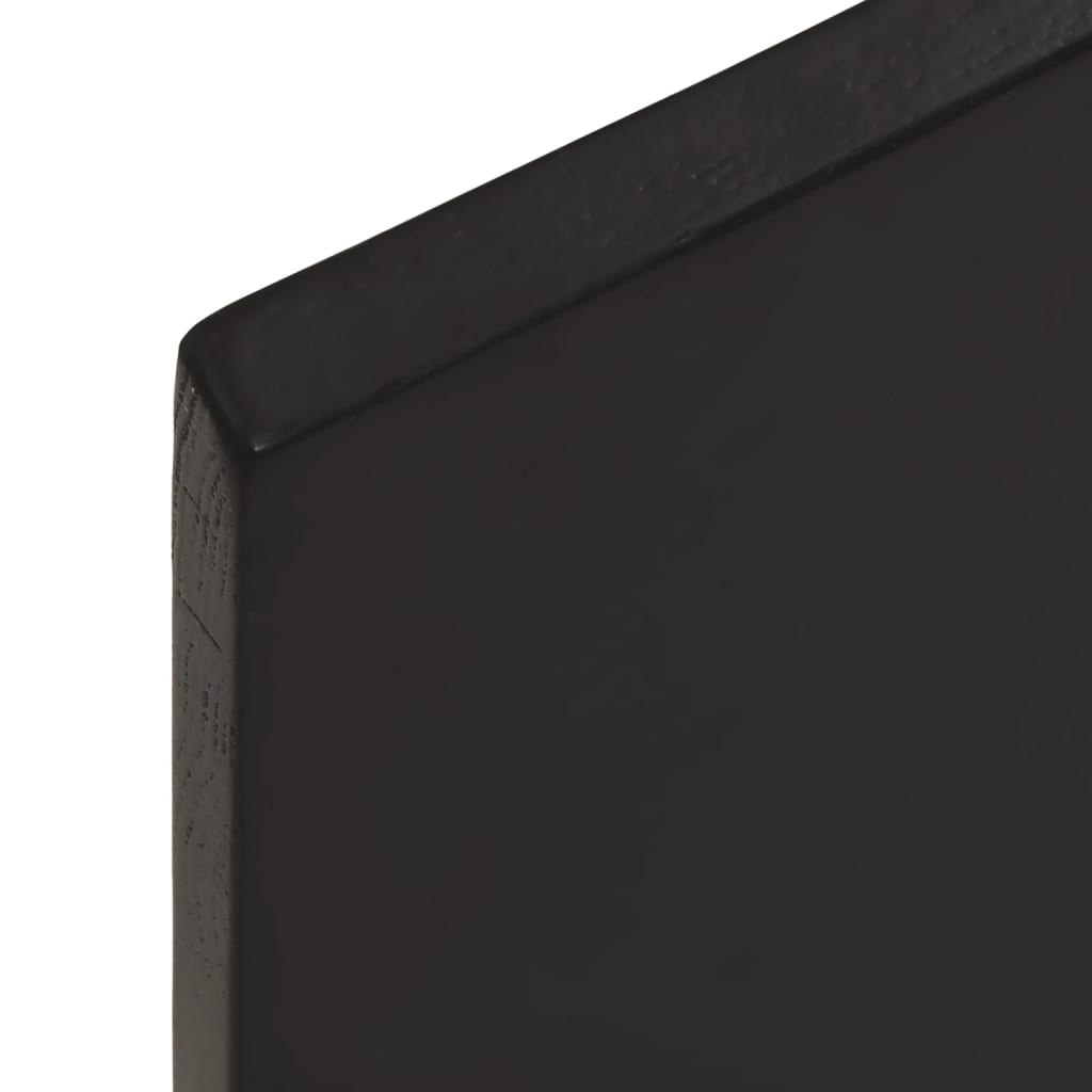 Étagère murale marron foncé 100x50x2cm bois chêne massif traité - XIOS
