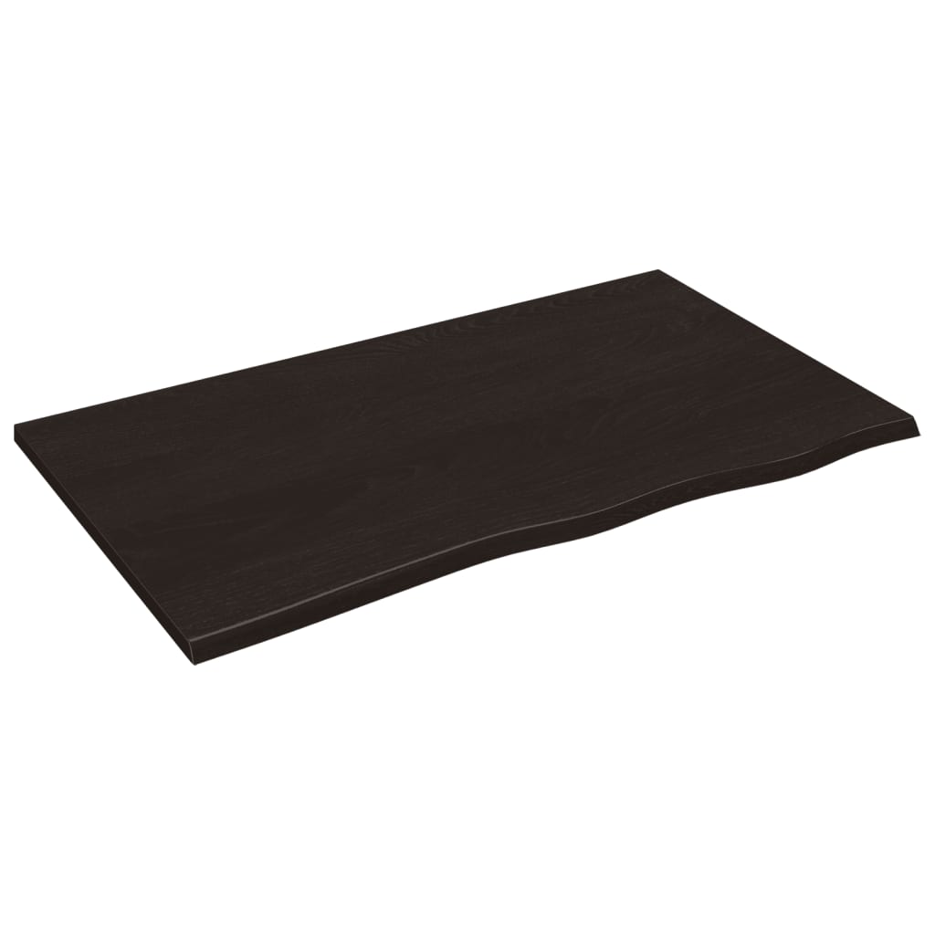 Étagère murale marron foncé 100x60x2cm bois chêne massif traité - XIOS