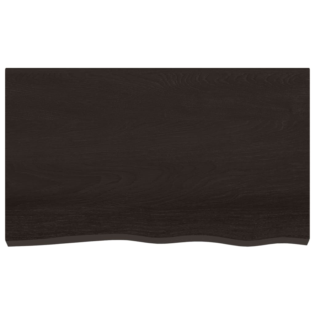 Étagère murale marron foncé 100x60x2cm bois chêne massif traité - XIOS