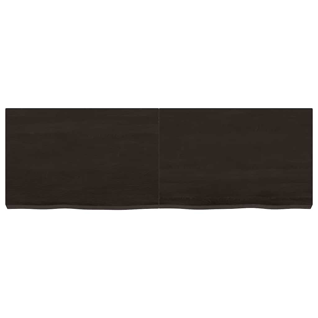 Étagère murale marron foncé bois chêne massif traité - XIOS