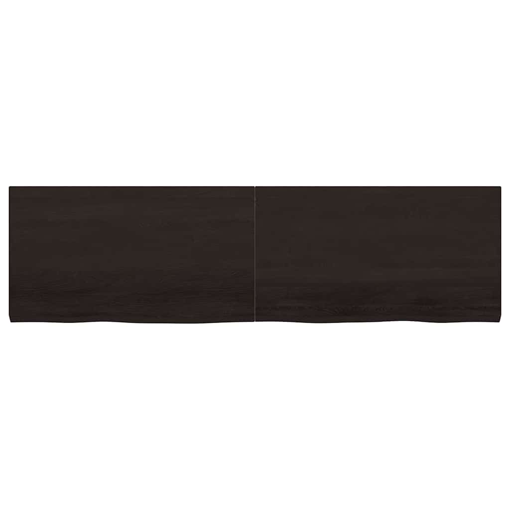 Étagère murale marron foncé bois chêne massif traité - XIOS