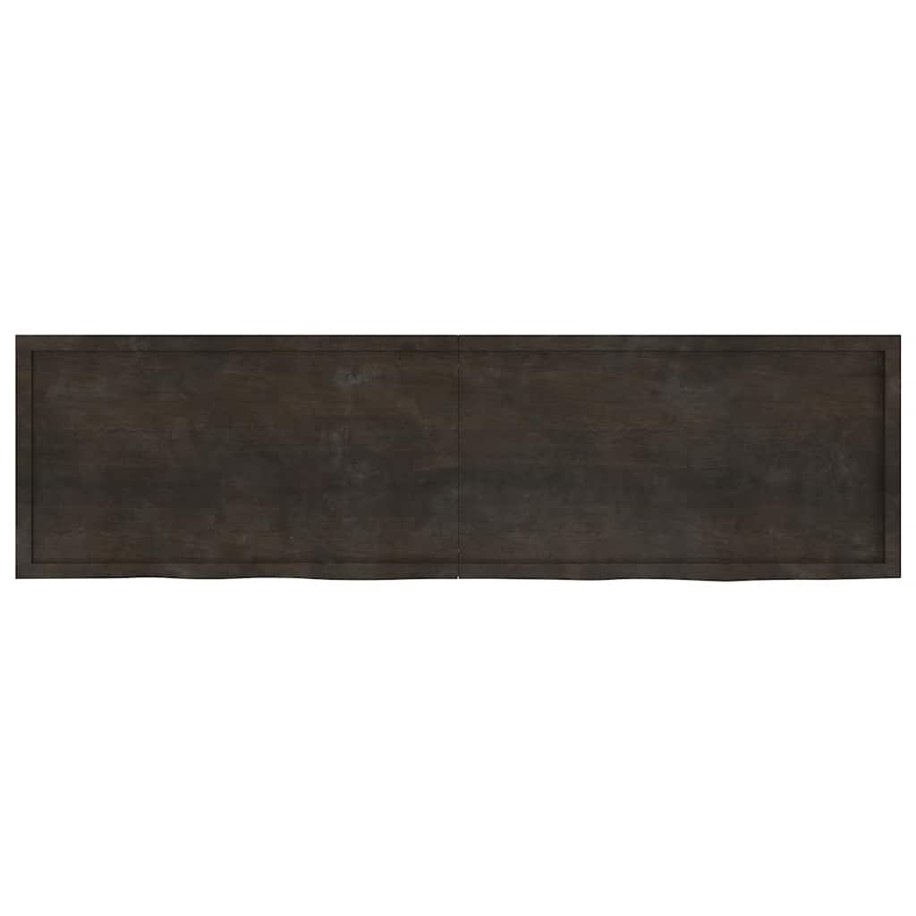 Étagère murale marron foncé bois chêne massif traité - XIOS