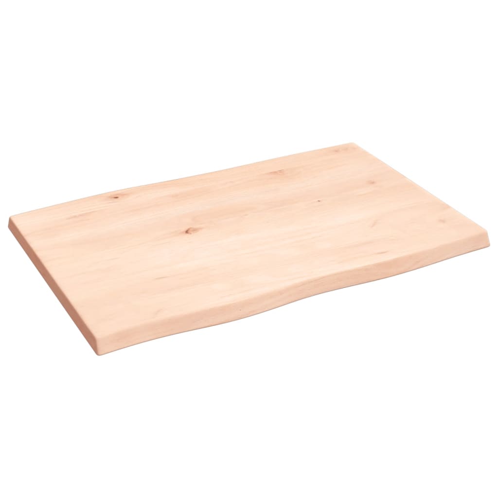 Dessus de table bois chêne massif non traité bordure assortie - XIOS