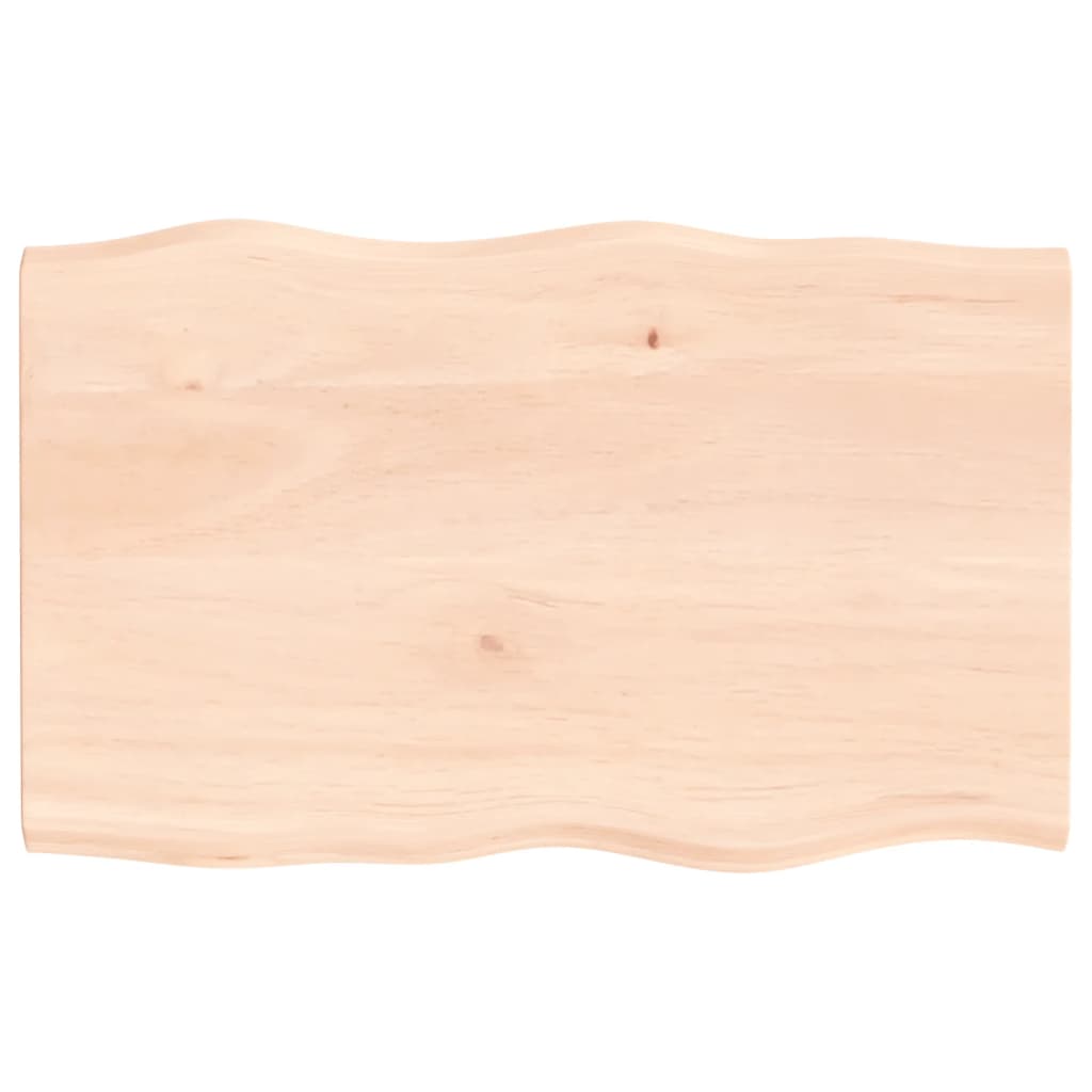 Dessus de table bois chêne massif non traité bordure assortie - XIOS