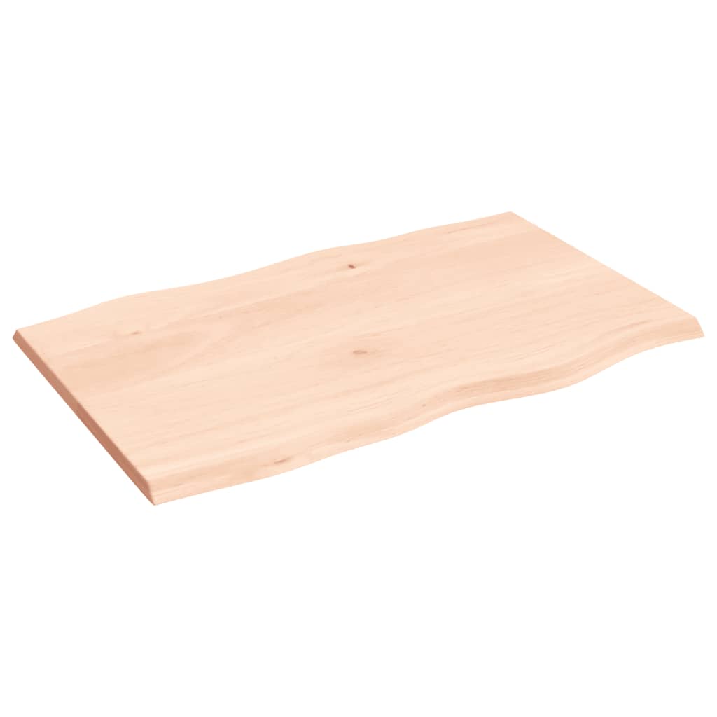 Dessus de table bois chêne massif non traité bordure assortie - XIOS