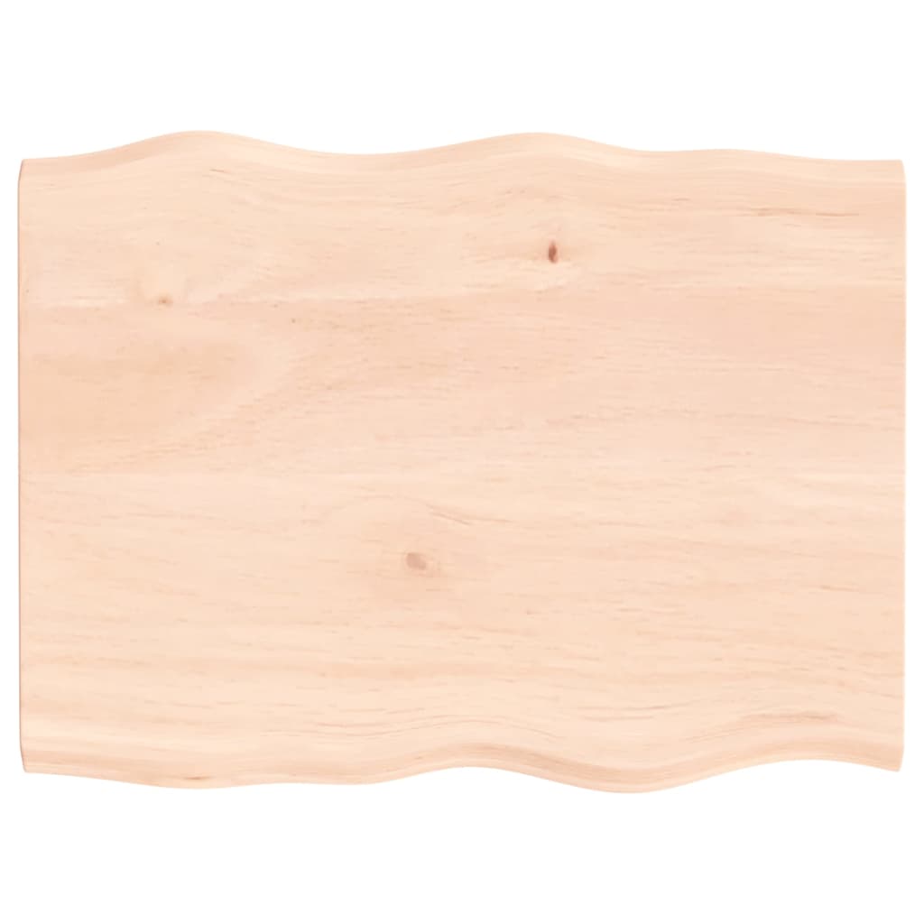 Dessus de table bois chêne massif non traité bordure assortie - XIOS