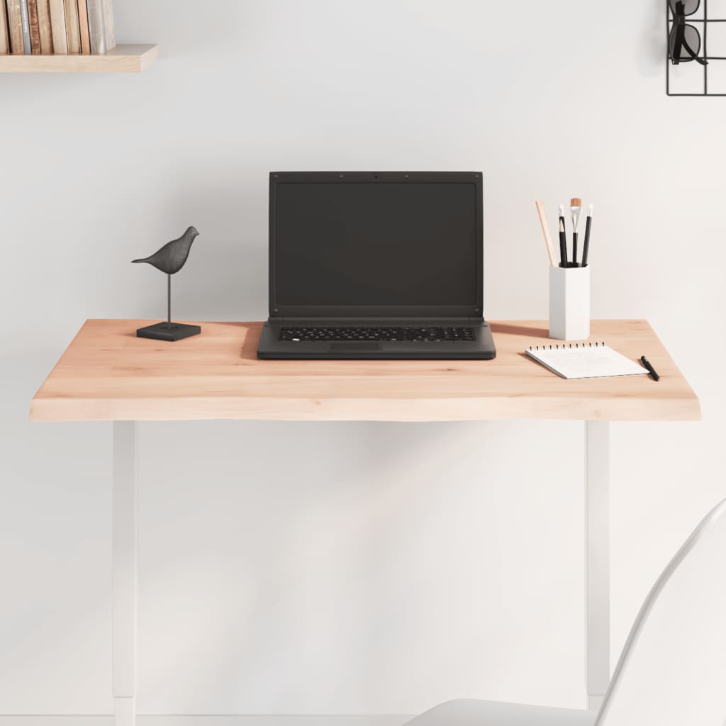 Dessus de table bois chêne massif non traité bordure assortie - XIOS