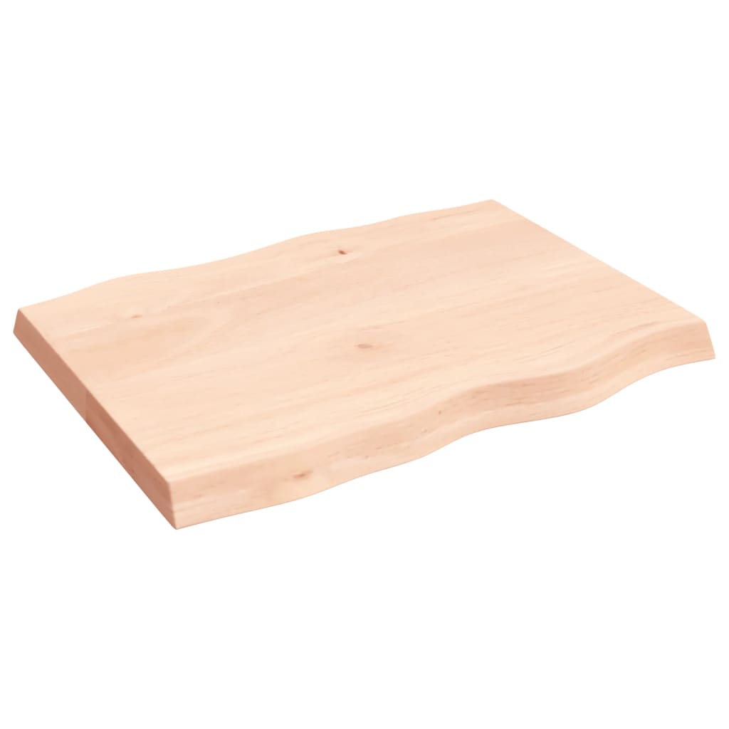 Dessus de table bois massif non traité bordure assortie - XIOS