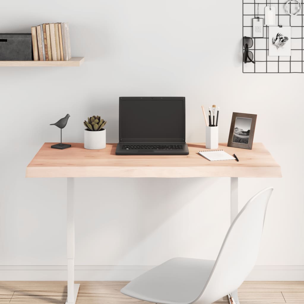 Dessus de table bois massif non traité bordure assortie - XIOS