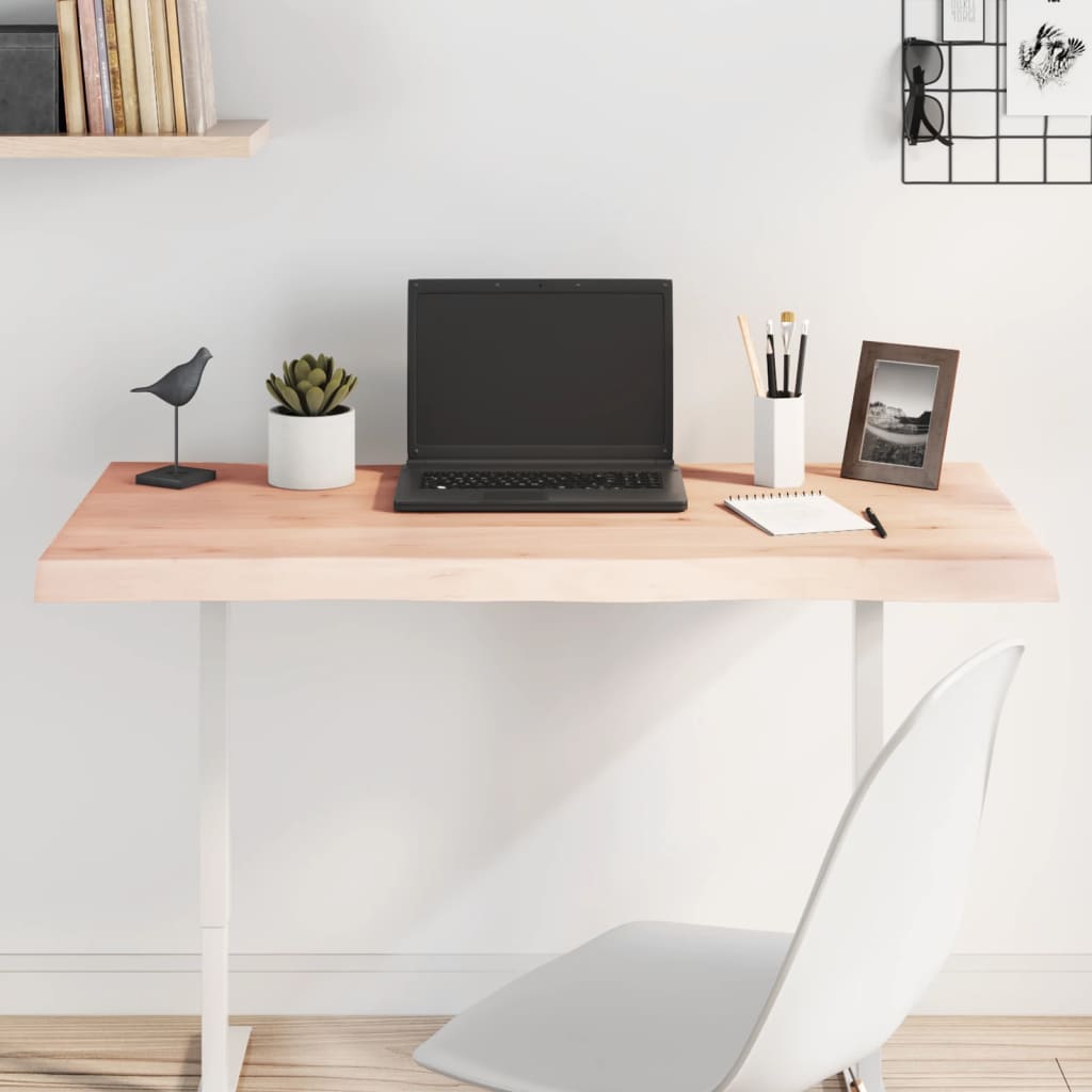 Dessus de table bois massif non traité bordure assortie - XIOS