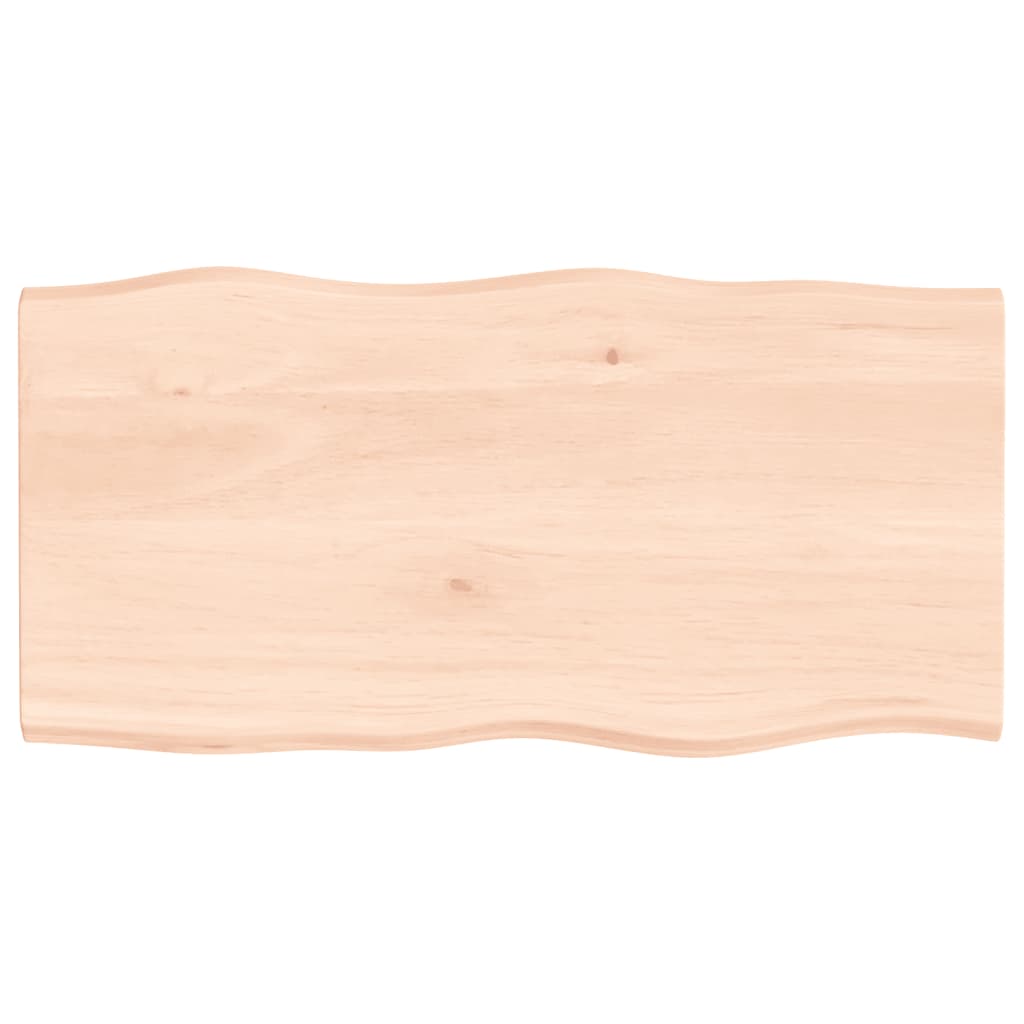 Dessus de table bois chêne massif non traité bordure assortie - XIOS