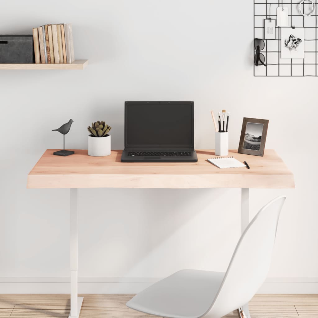 Dessus de table bois massif non traité bordure assortie - XIOS
