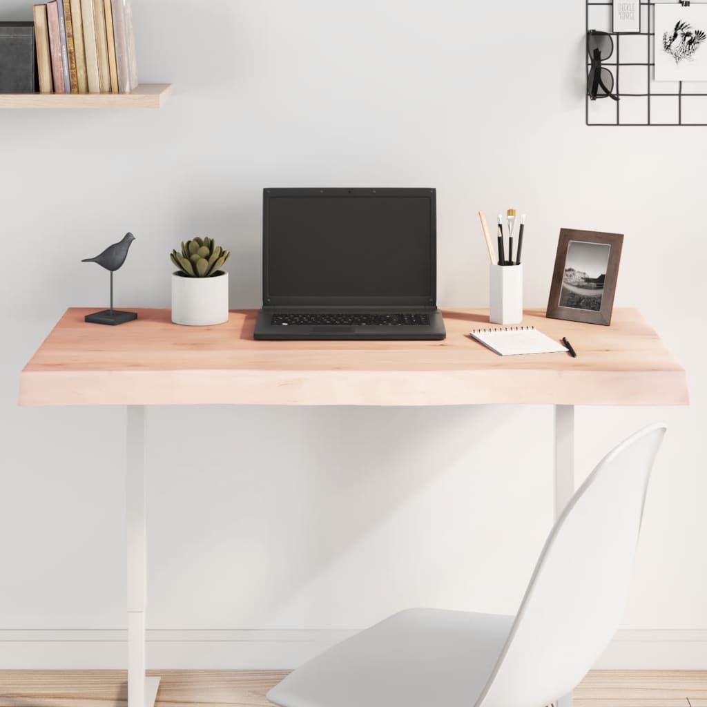 Dessus de table bois chêne massif non traité bordure assortie - XIOS
