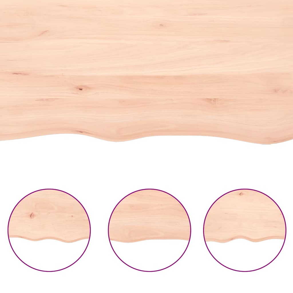 Dessus de table bois massif non traité bordure assortie - XIOS