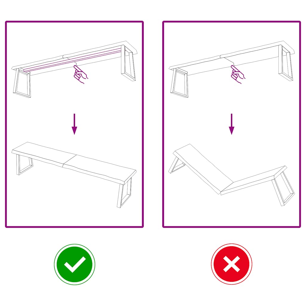Dessus de table bois massif non traité bordure assortie - XIOS