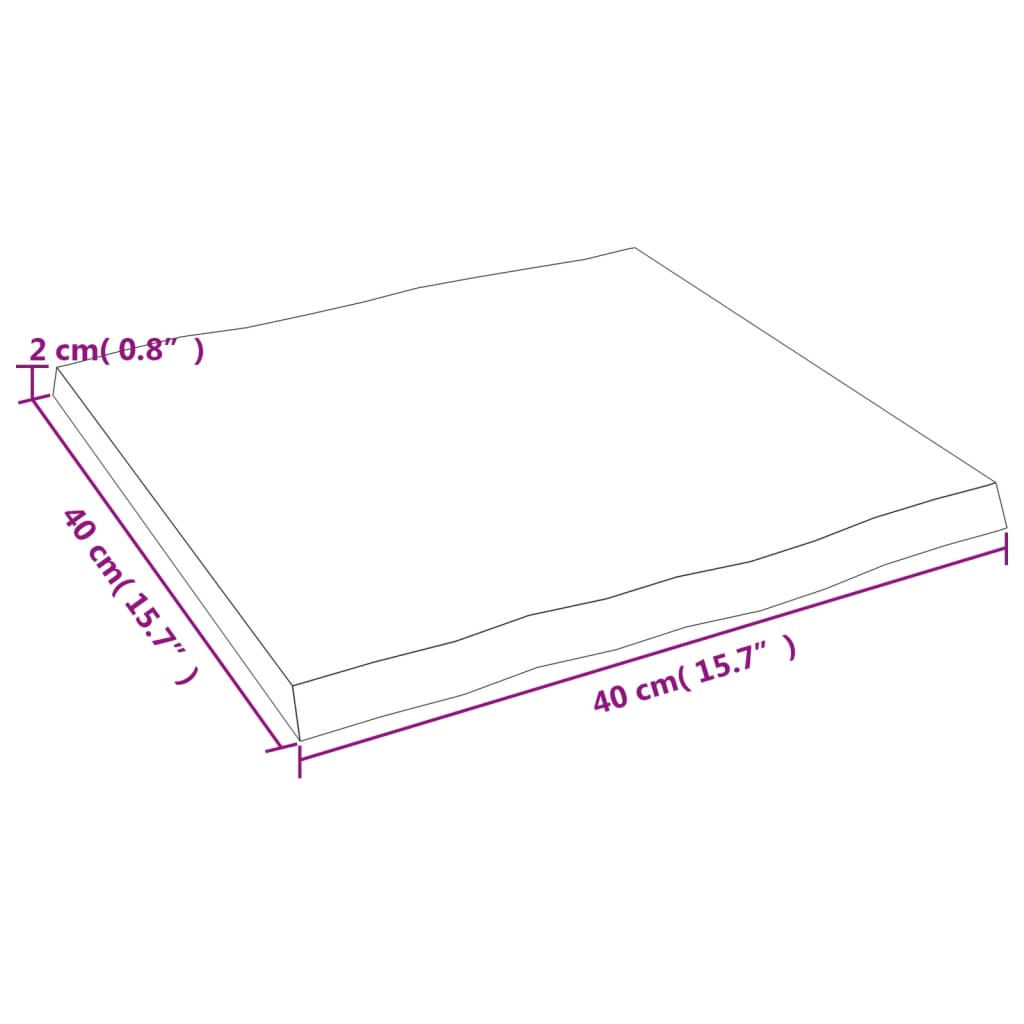 Dessus de table bois chêne massif traité bordure assortie - XIOS