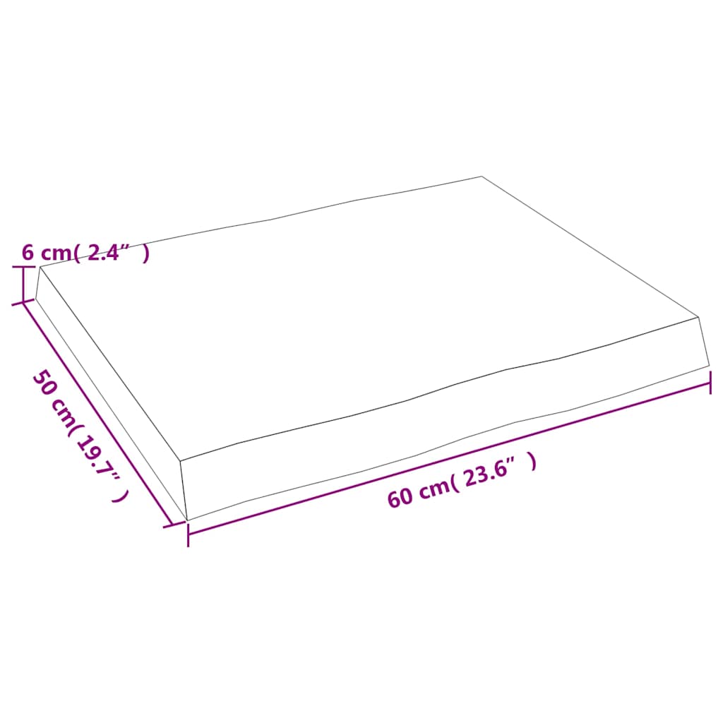 Dessus de table bois massif traité bordure assortie - XIOS