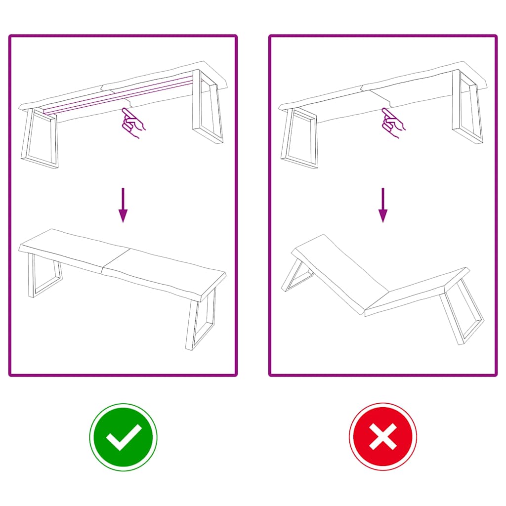 Dessus de table bois massif traité bordure assortie - XIOS