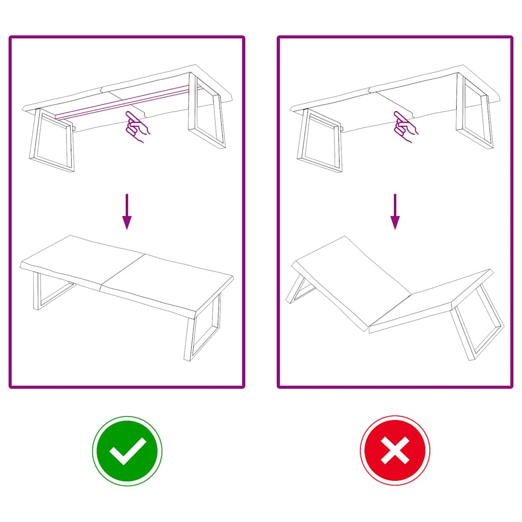 Dessus de table bois massif traité bordure assortie - XIOS