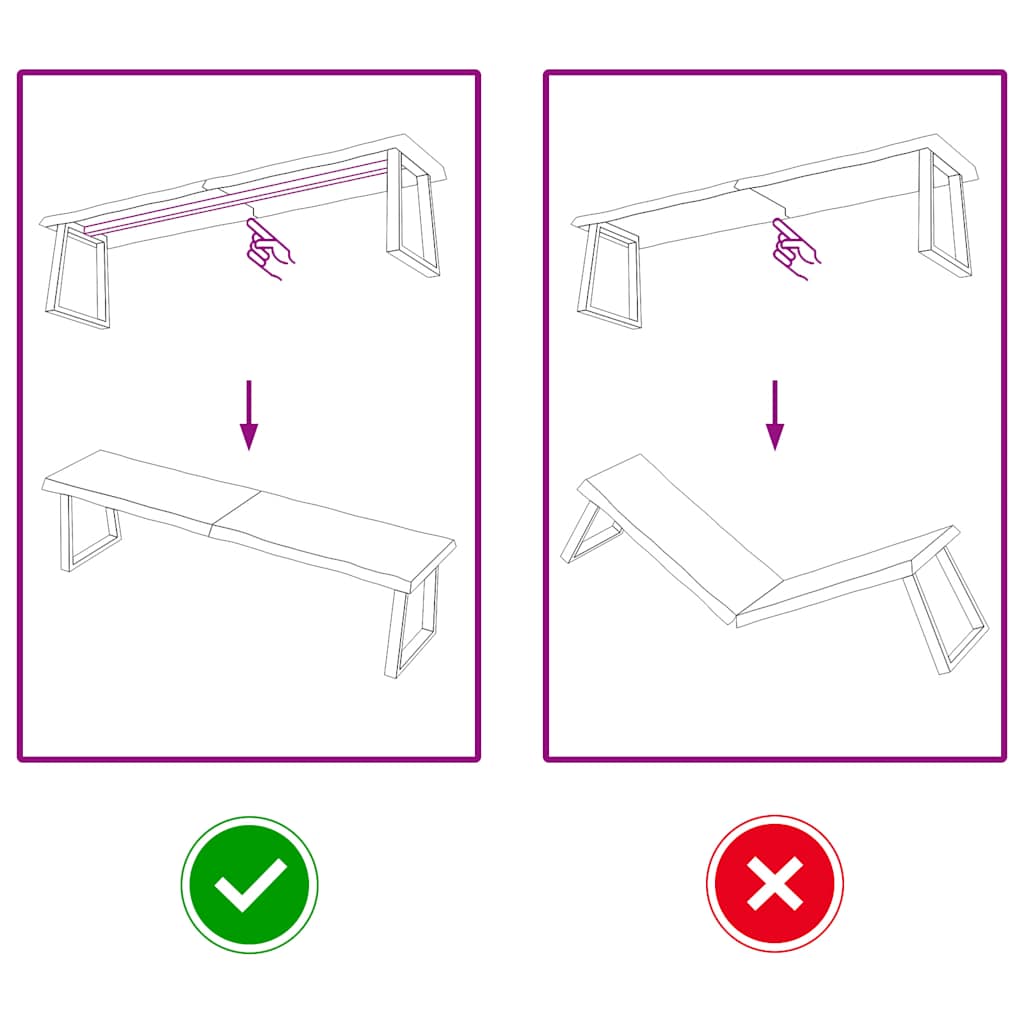 Dessus de table bois massif traité bordure assortie - XIOS