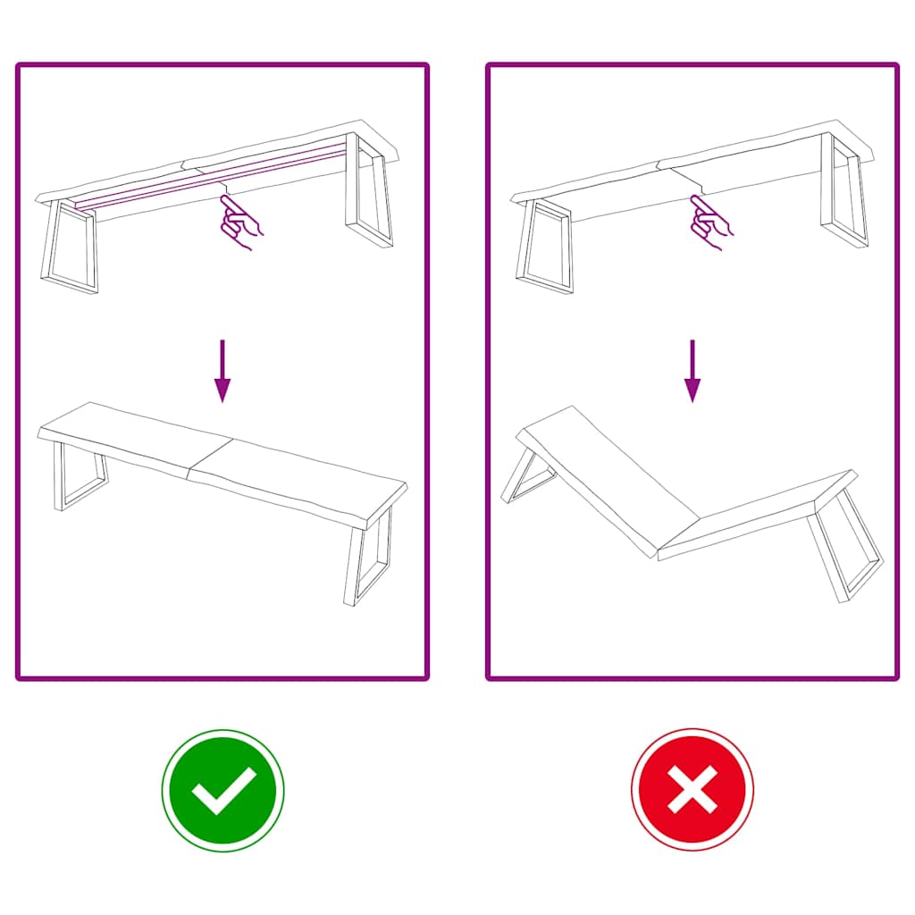 Dessus de table bois massif traité bordure assortie - XIOS