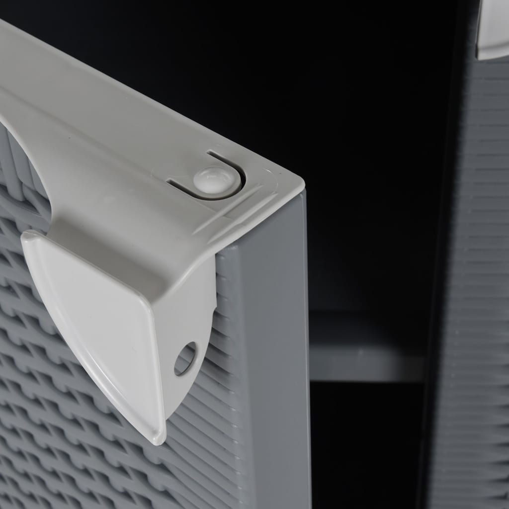 Armoire de rangement de jardin gris 65x45x88 cm PP rotin - XIOS