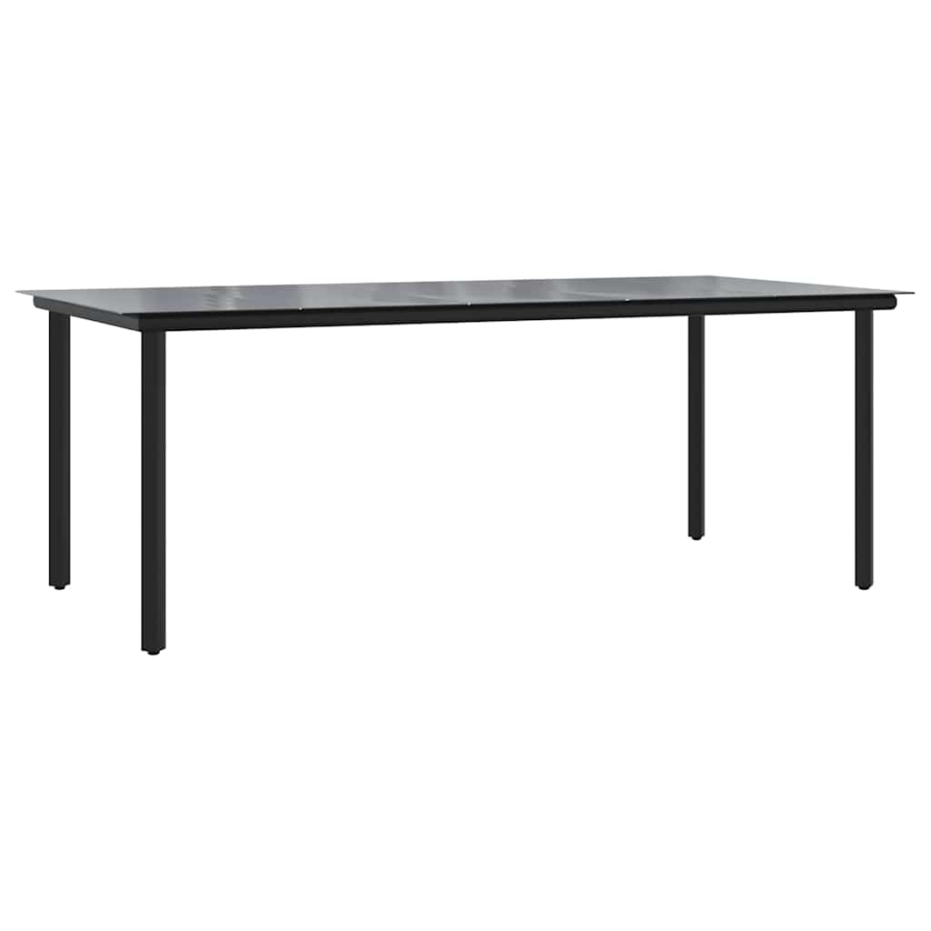 Ensemble à manger de jardin 7 pcs Noir Résine tressée
