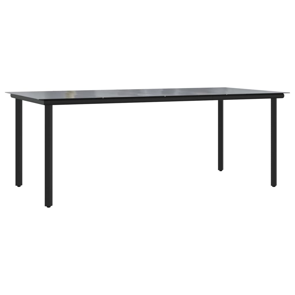 Ensemble à manger de jardin 9 pcs Noir Résine tressée