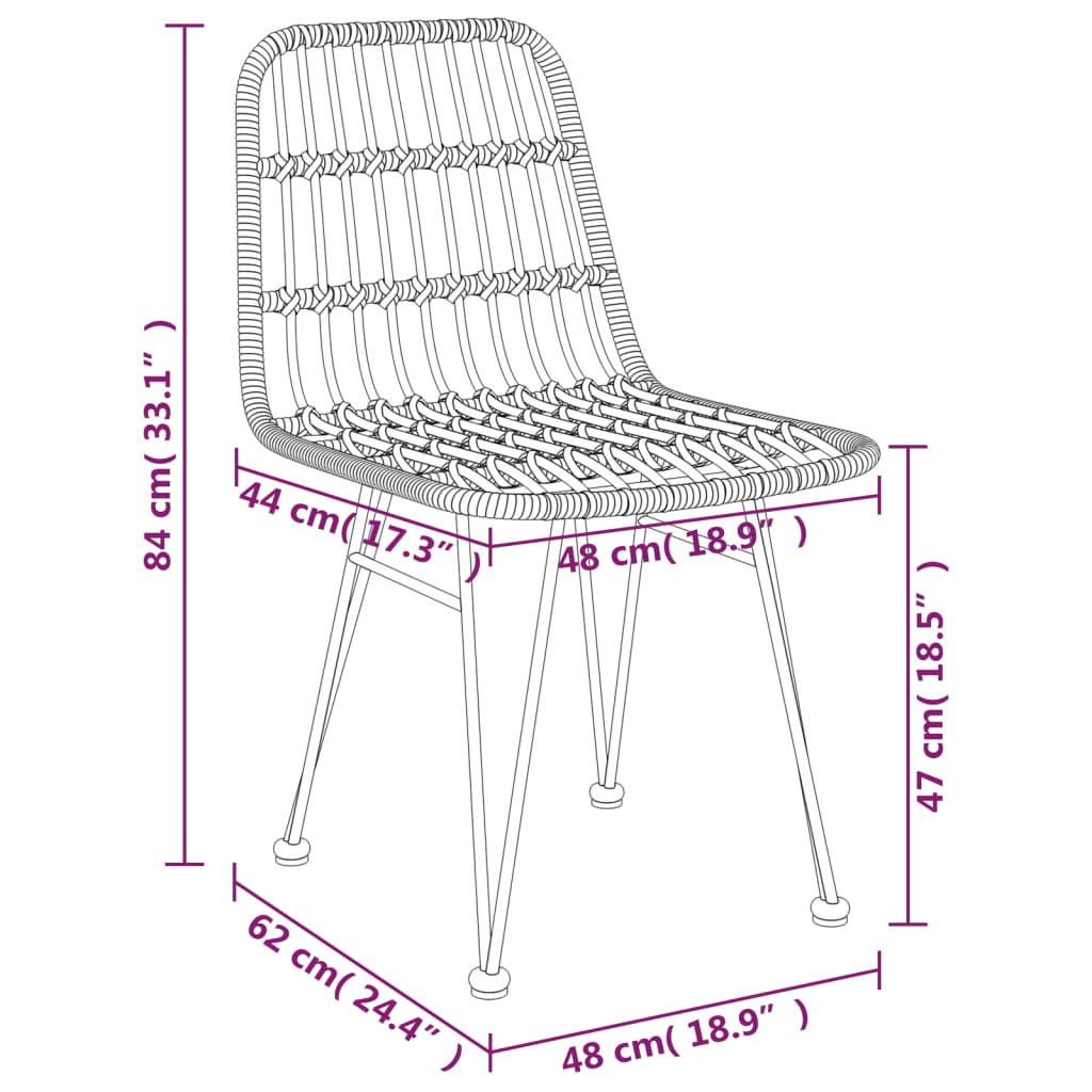 Ensemble à manger de jardin 7 pcs Noir Résine tressée