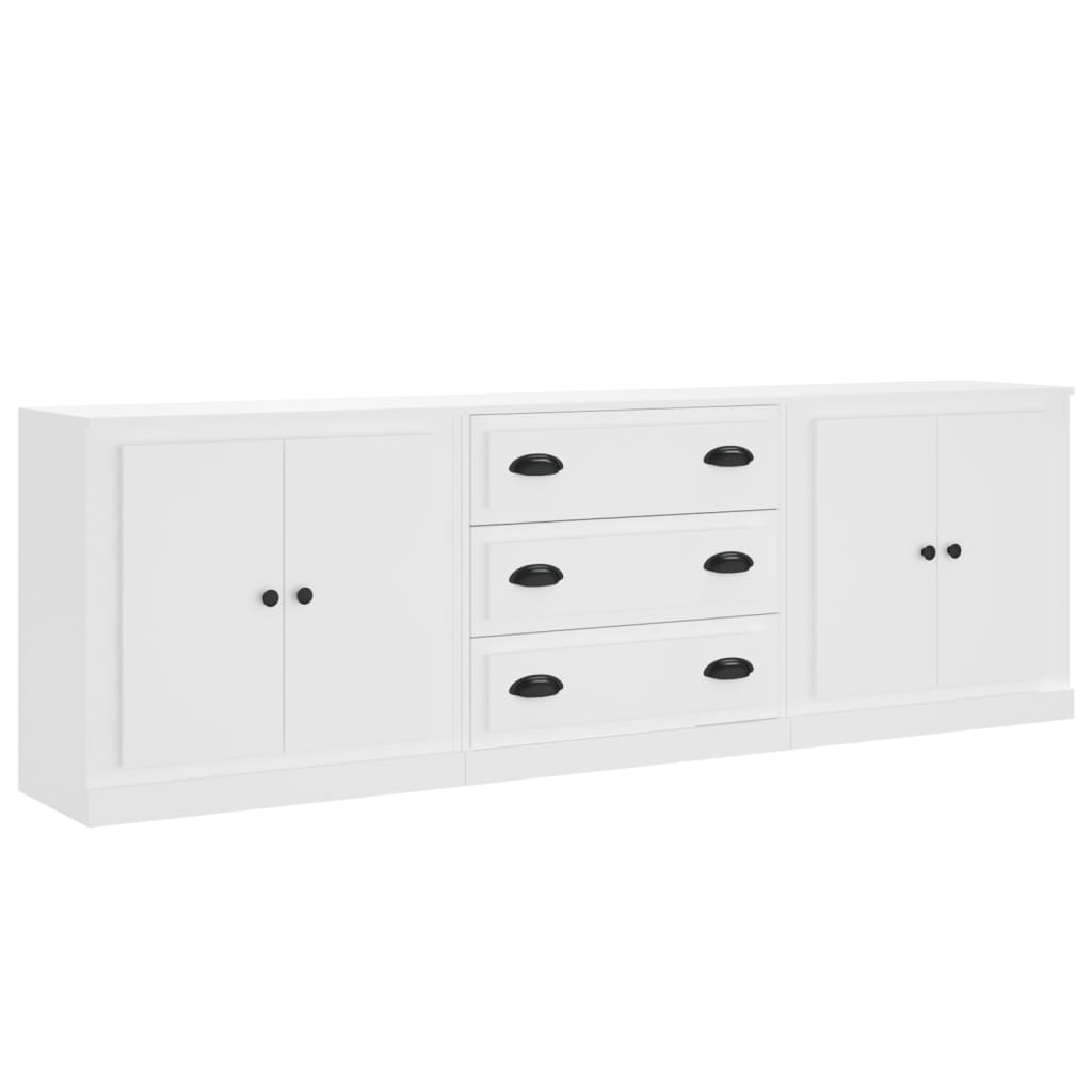 Buffets 3 pcs Blanc Bois d'ingénierie - XIOS