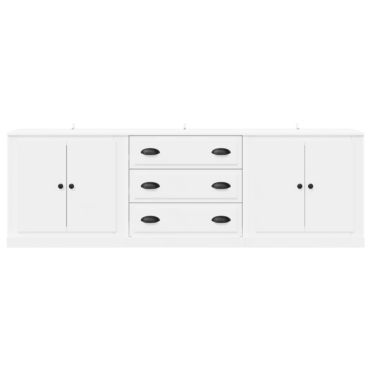 Buffets 3 pcs Blanc Bois d'ingénierie