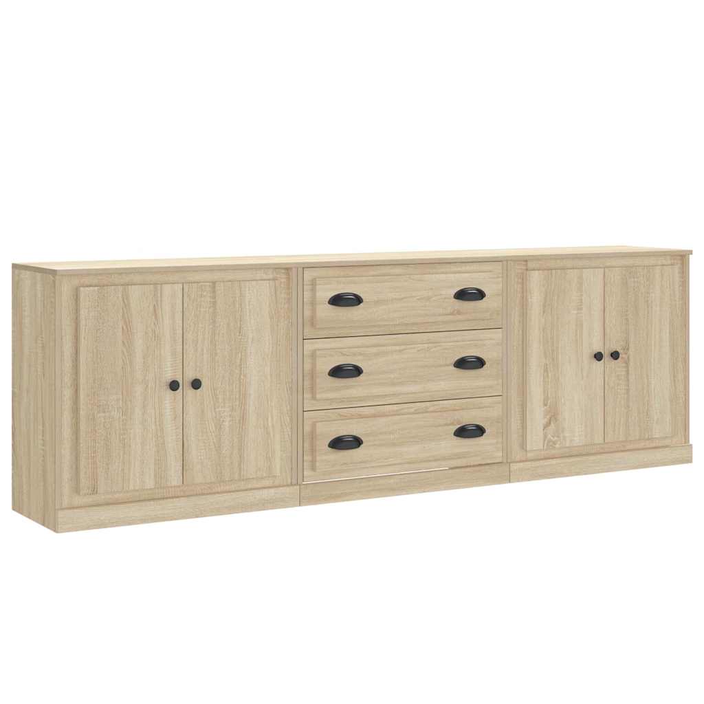 Buffets 3 pcs Chêne sonoma Bois d'ingénierie - XIOS