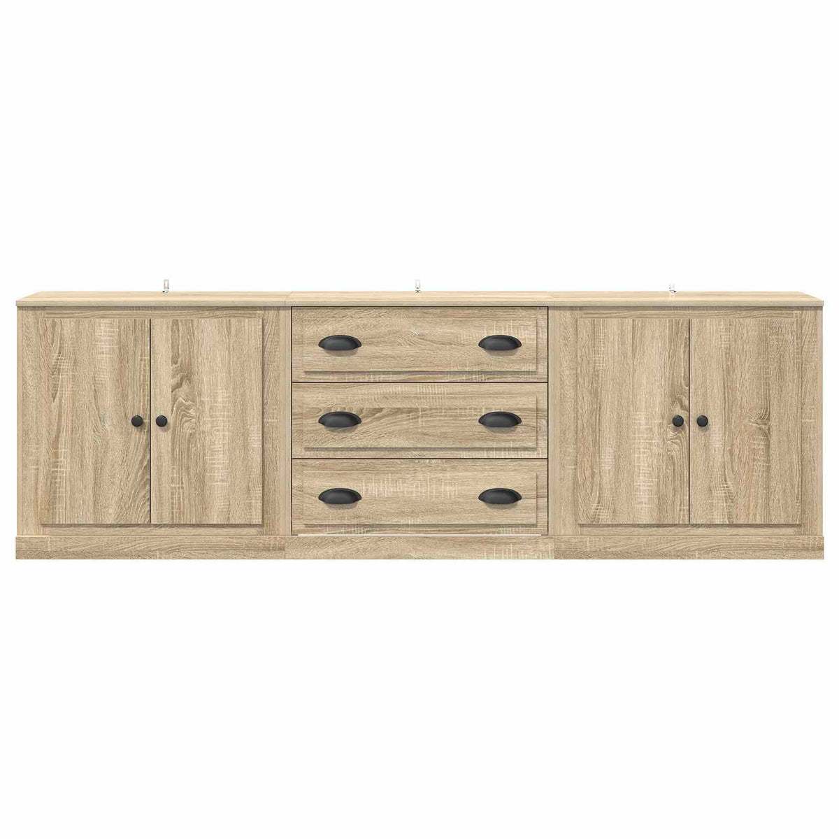 Buffets 3 pcs Chêne sonoma Bois d'ingénierie
