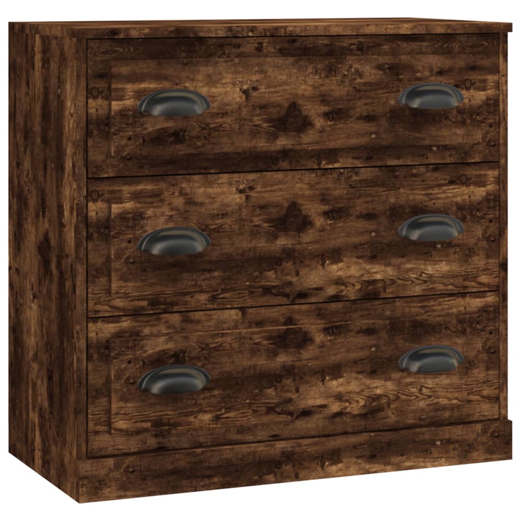 Buffets 3 pcs Chêne fumé Bois d'ingénierie