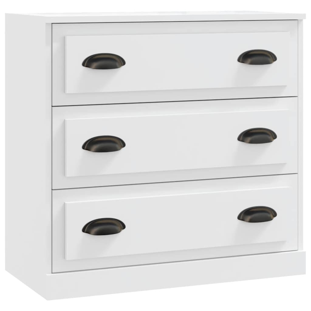Buffets 2 pcs blanc bois d'ingénierie - XIOS